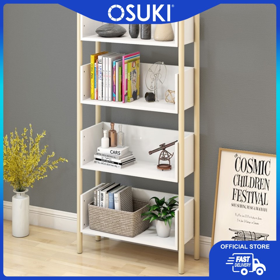 OSUKI Home Office Wood Bookshelf Rack 4 Layer (123 x 60cm)